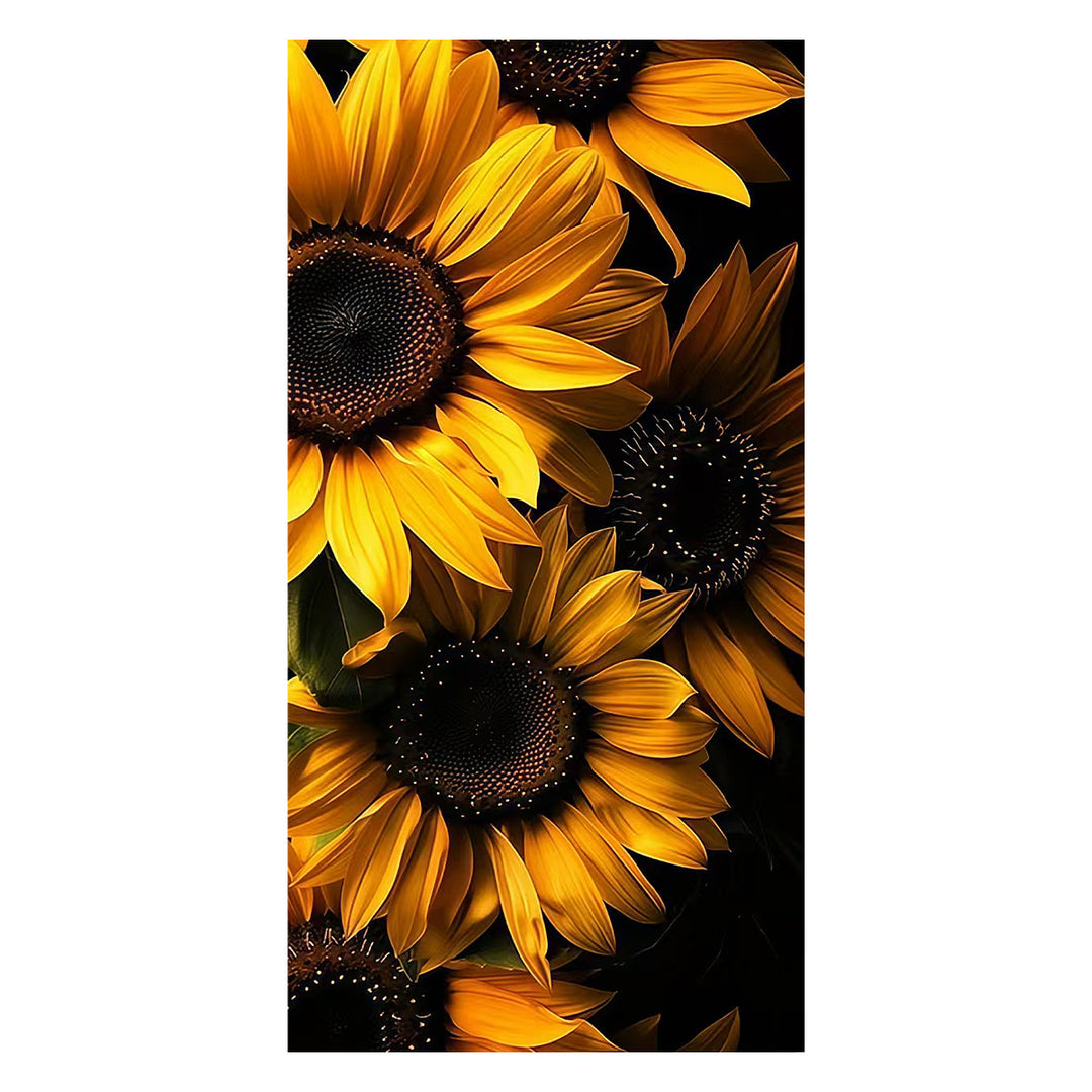 Oversized Microfiber Beach Towel With Retro Daisy Pattern And Quick-Dry Lightweight Weave