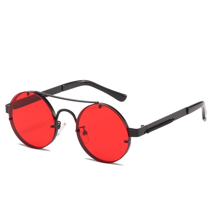 Women's round designer sunglasses with innovative metal frame and protective lenses Bowlift