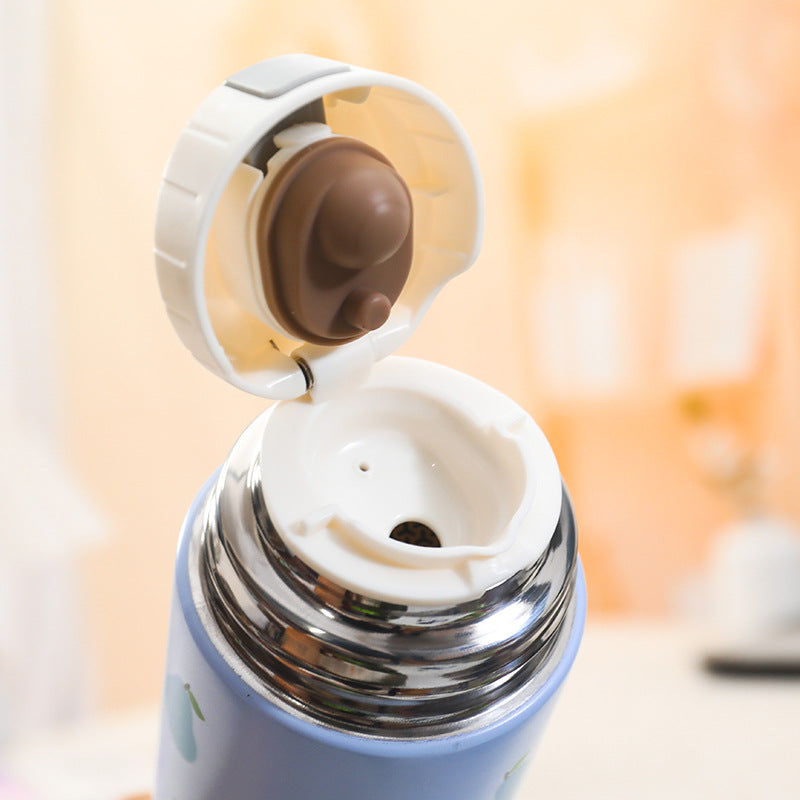 Insulated Drink Bottle In Cheerful Blueberry Design Bowlift