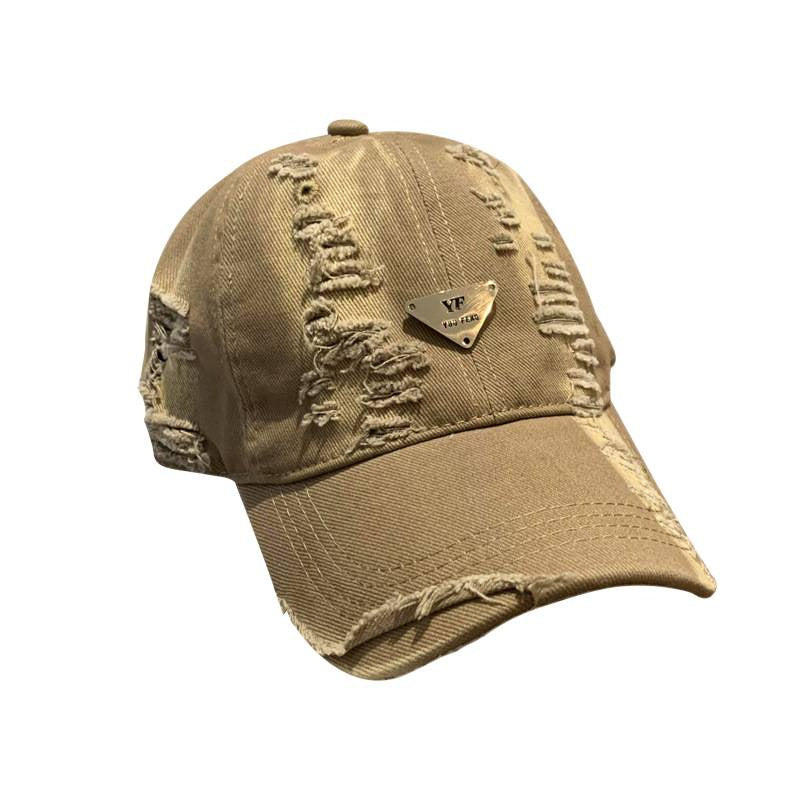 Women's Distressed Denim Baseball Cap Bowlift 1784084082