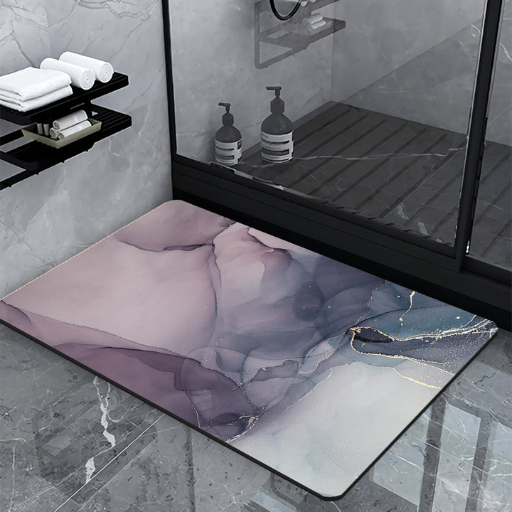 Luxury Marble-Effect Bath Mat Bowlift