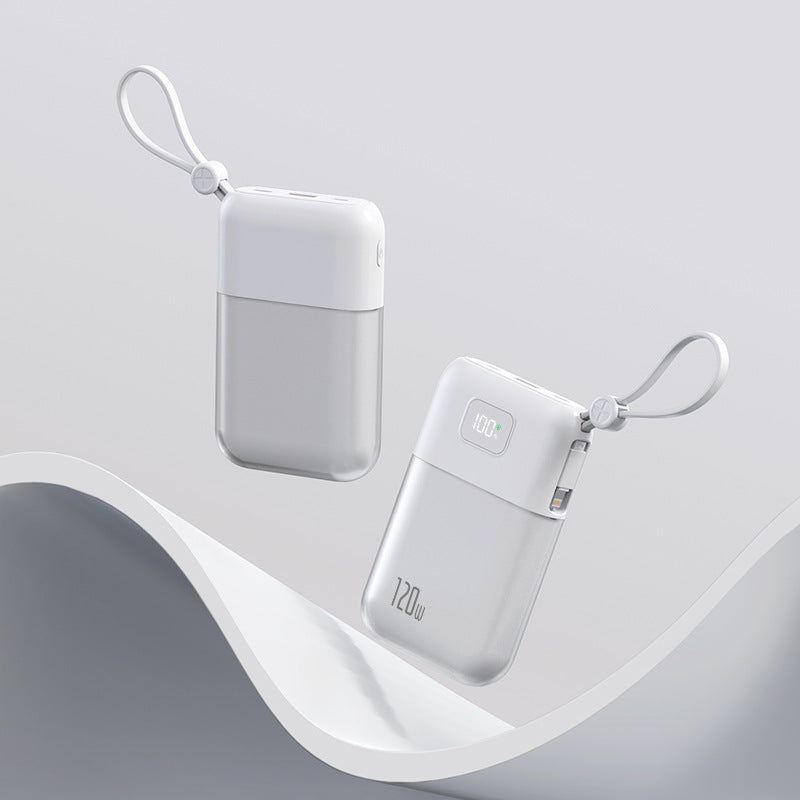 Portable power bank with powerful fast charging cable and integrated LED display Bowlift