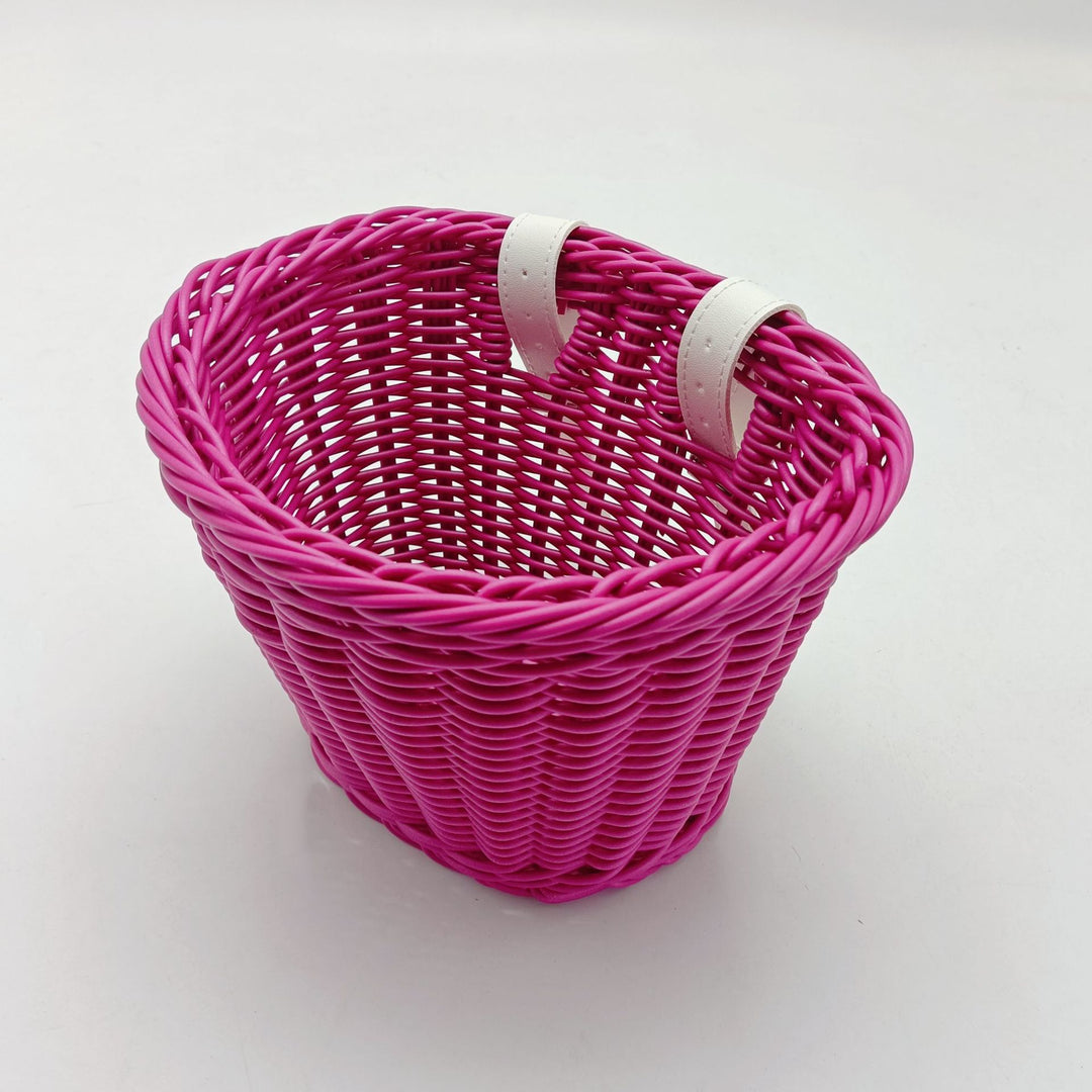 Decorative Woven Storage Basket with Leather Handles Bowlift