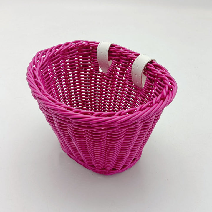 Decorative Woven Storage Basket with Leather Handles Bowlift