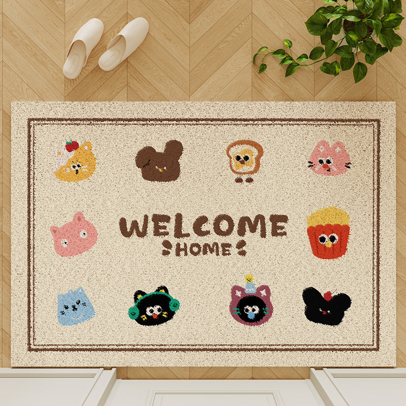 Whimsical Character Plush Welcome Mat