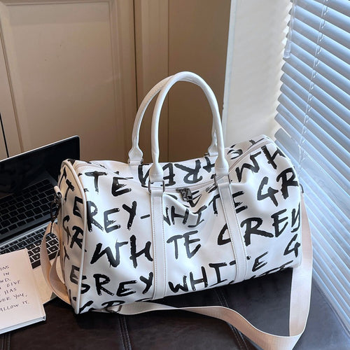 Stylish Graphic Print Duffle Bag Bowlift