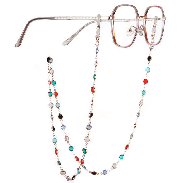 Gemstone-Accented Eyewear Chain Bowlift