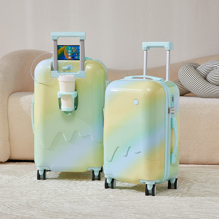 Unisex Compact Smart Hardshell Travel Suitcase Bowlift