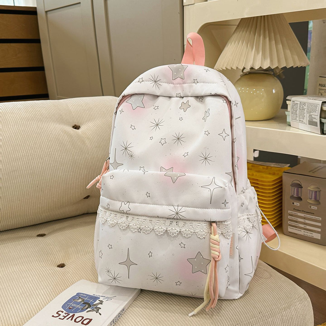 Backpack with Dreamy Star Design and Practical Features Bowlift