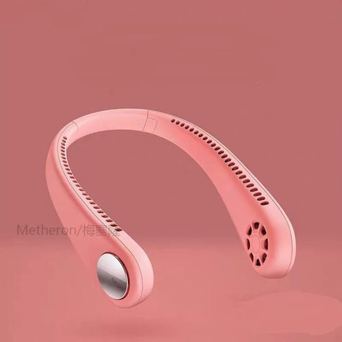 Women's one size portable bladeless rechargeable hands-free neck fan with whisper-quiet brushless motors and adjustable air flow Bowlift