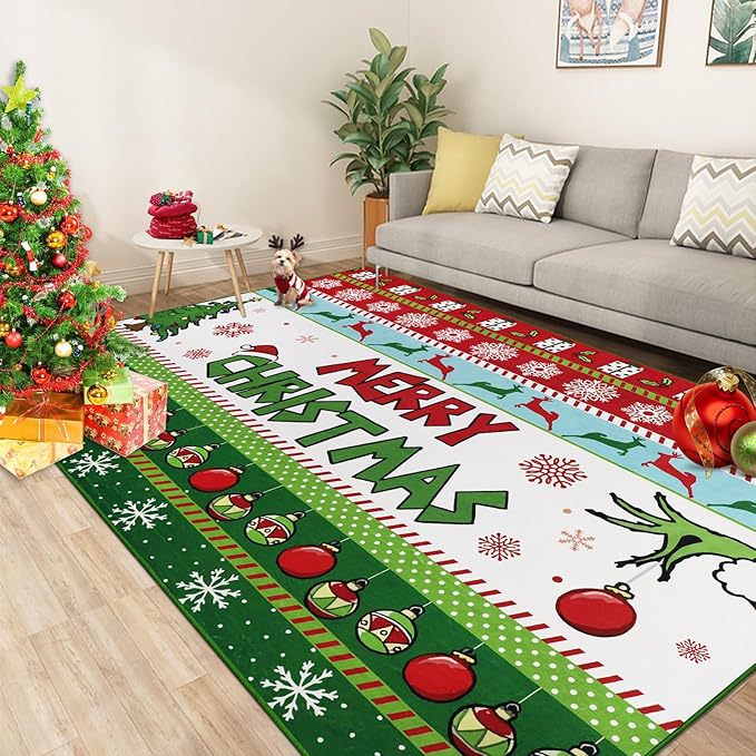 Festive Holiday Area Rug Bowlift