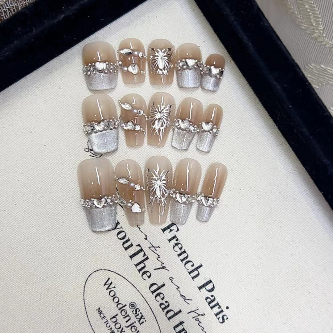 Luxury Decorative Press-On Nail Set Bowlift