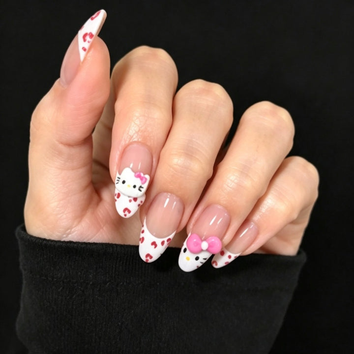 Character-Embellished Press-On Nail Set Bowlift