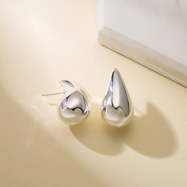 Elegant Curved Stud Earrings Bowlift