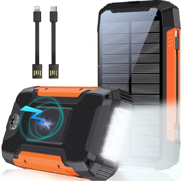 Robust Solar Power Bank with Multifunctional Charging Port Bowlift