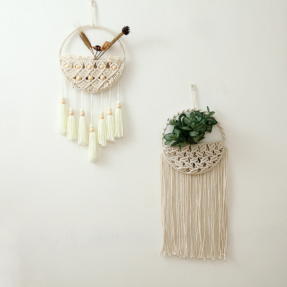 Macramé Wall Hanging Decor with Fringe Details Bowlift
