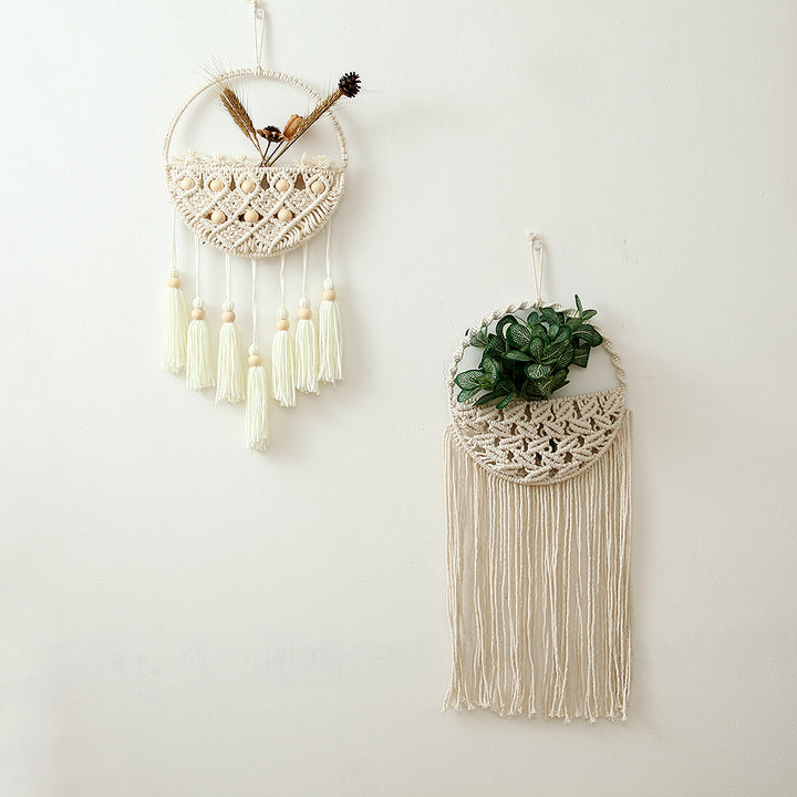 Macramé Wall Hanging Decor with Fringe Details Bowlift