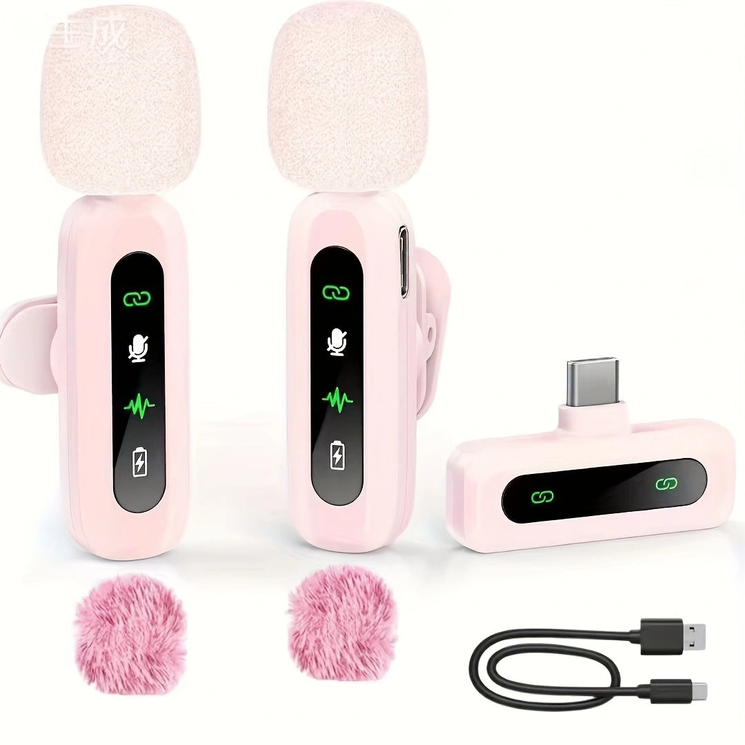 Wireless Lavalier Microphone with High-Sensitivity Audio Recording Bowlift