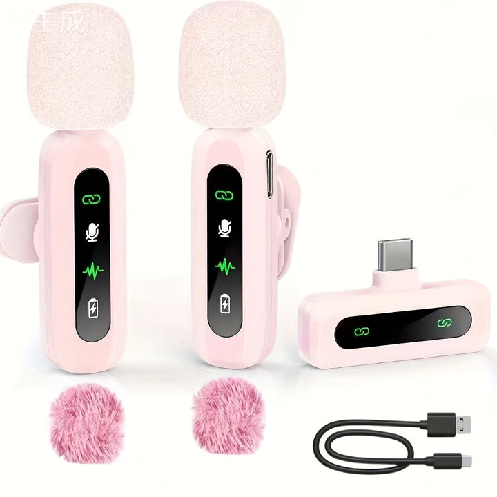 Wireless Lavalier Microphone with High-Sensitivity Audio Recording Bowlift