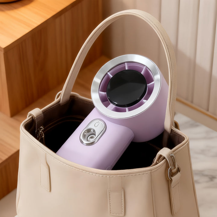 Women's portable mini spray fan with ergonomic design Bowlift