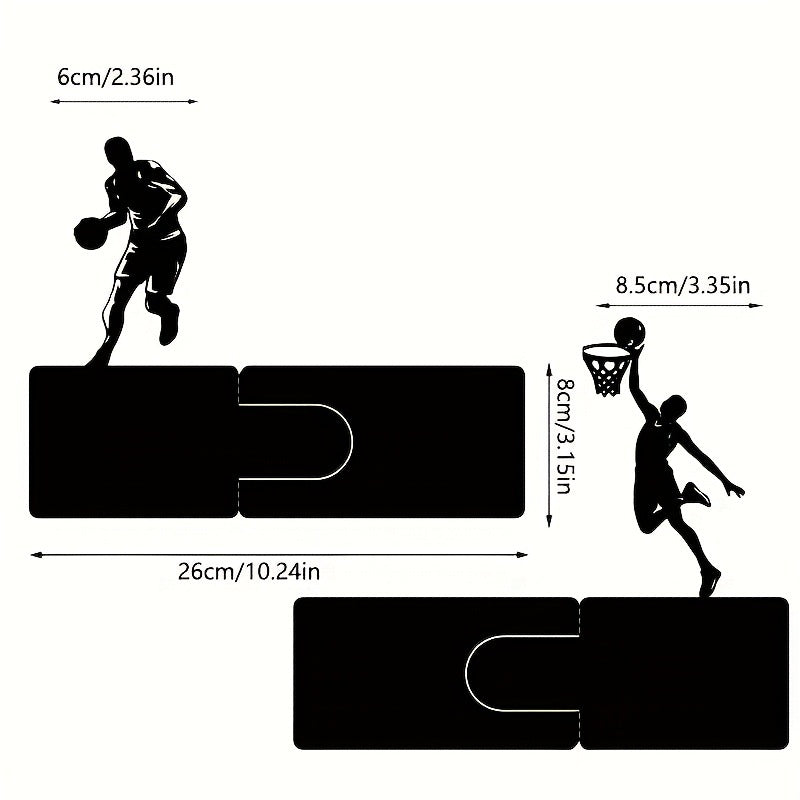 Basketball-Themed Metal Bookends