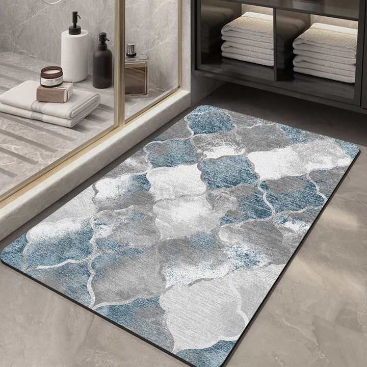 Abstract Patterned Area Rug Bowlift