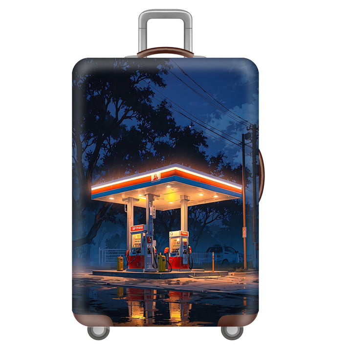 Unisex Hard-shell Suitcase with Impressive Futuristic City Design Bowlift