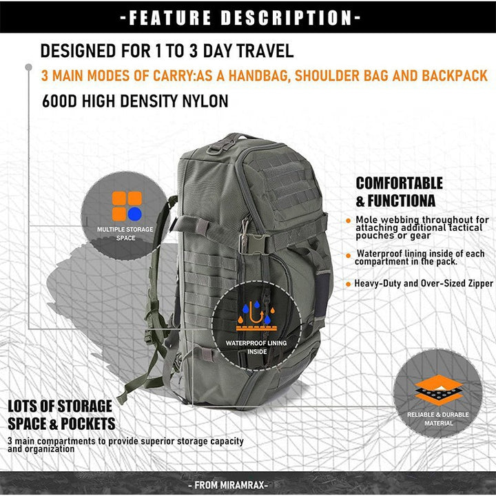 Tactical Multi-Purpose Duffel Bag Bowlift