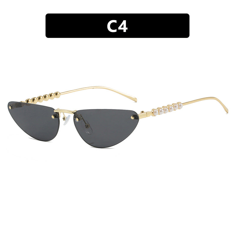 Women's Cat-Eye Sunglasses with Luxurious Details and Protective UV Filter Bowlift