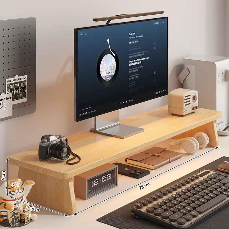Modern Wooden Monitor Stand with Storage Bowlift
