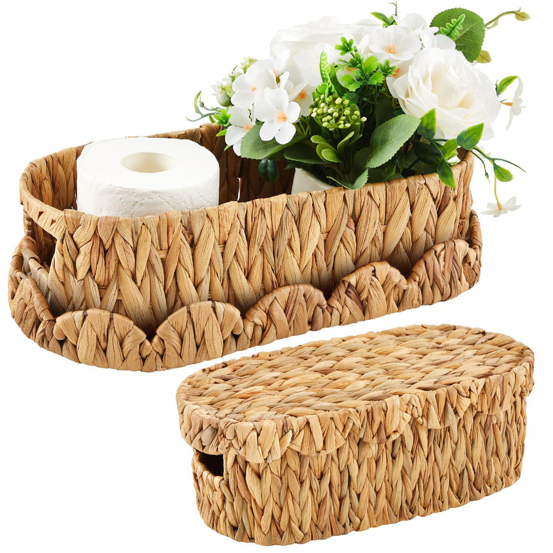 Oval Woven Storage Basket Bowlift