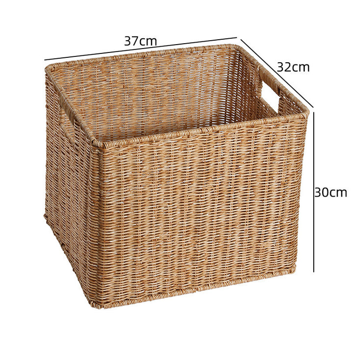Handcrafted Rectangular Wicker Storage Bin Bowlift