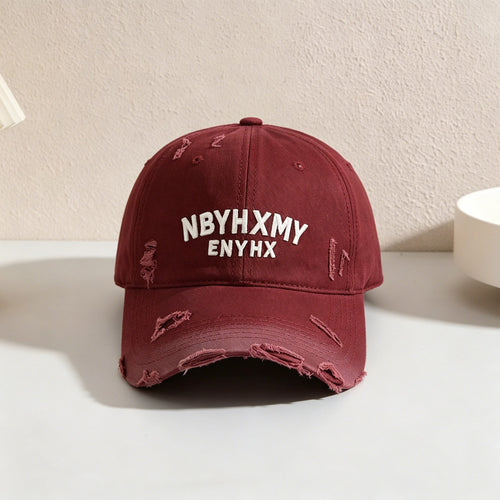 Men's Casual Distressed Textured Baseball Cap Bowlift