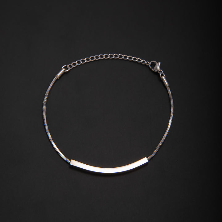 Elegant Minimalist Silver Chain Bracelet Bowlift