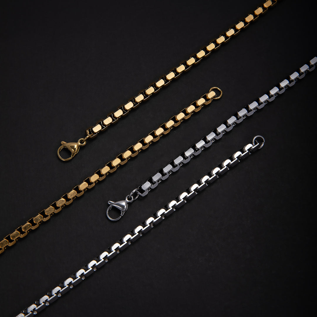 Stainless Steel Chain Necklace and Bracelet Set Bowlift