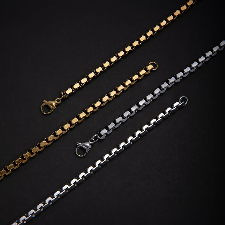 Stainless Steel Chain Necklace and Bracelet Set Bowlift