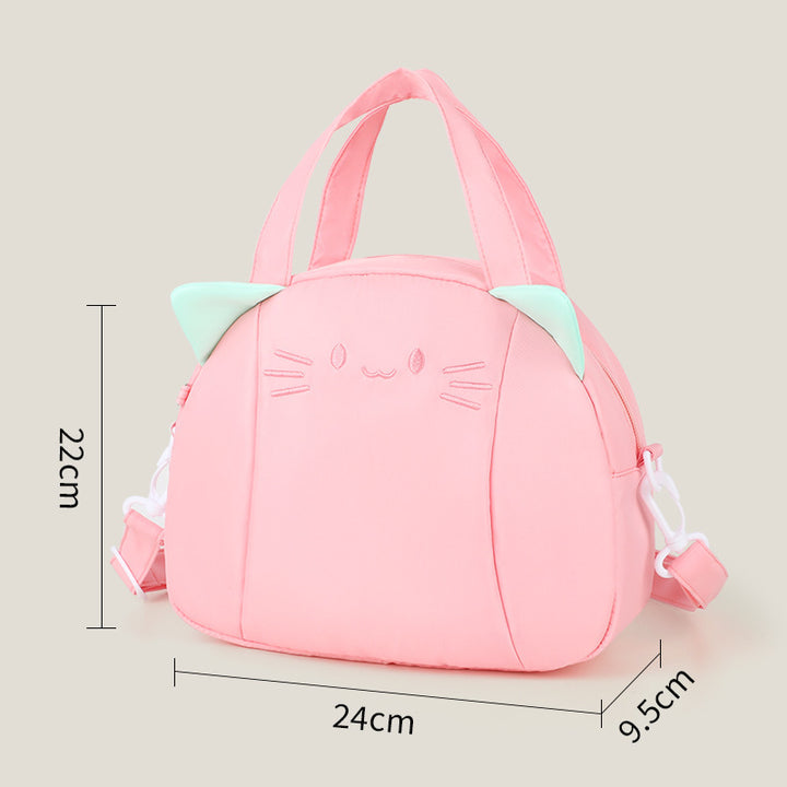 Playful Cat Motif Shoulder Bag Bowlift