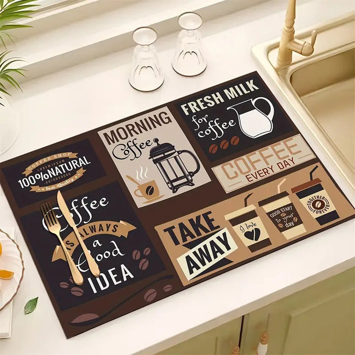 Coffee Bar Kitchen Mat Bowlift
