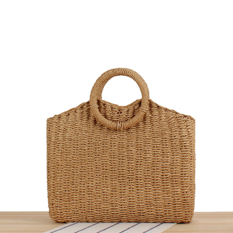 Braided beach bag with round handles Bowlift