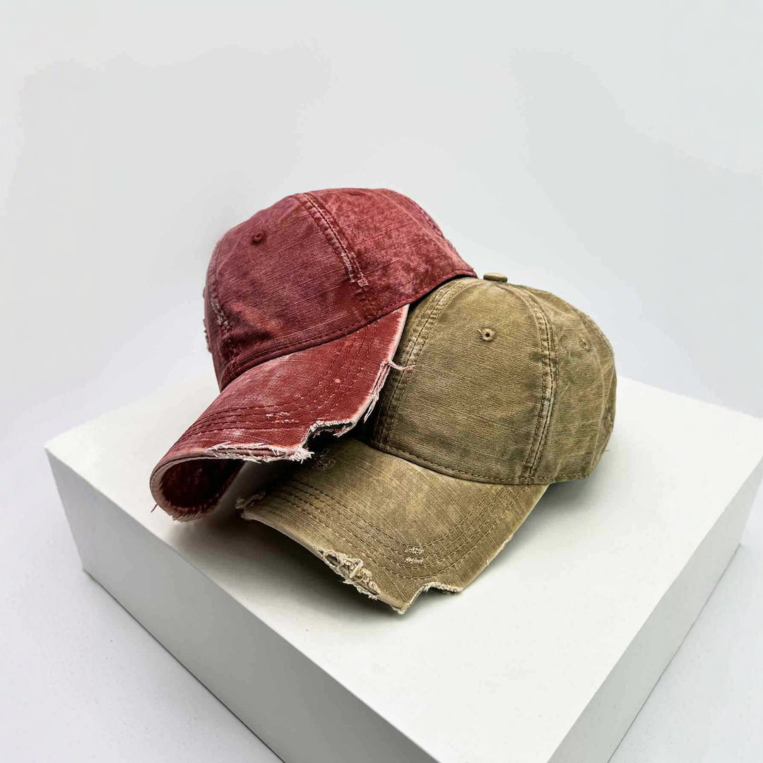 Men's Distressed Denim Baseball Hat Bowlift