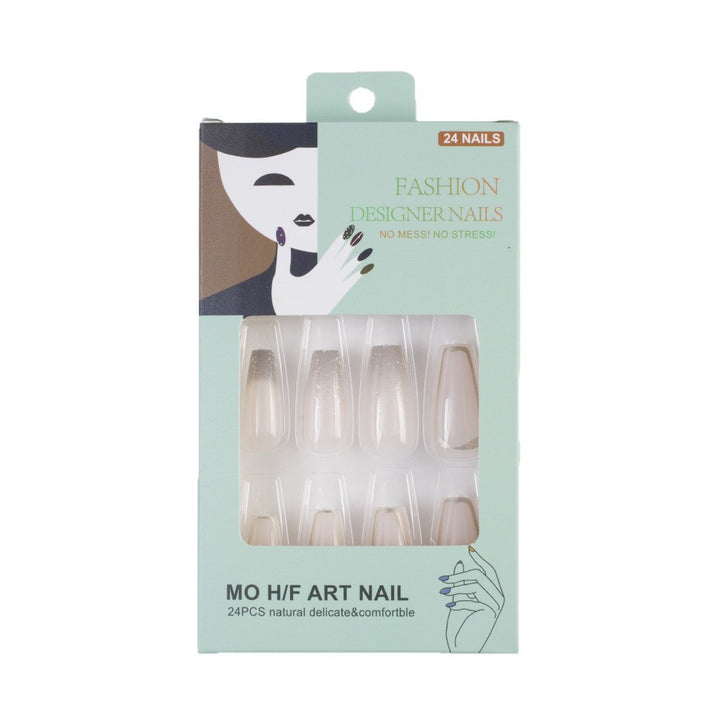 Artificial nails with elegant glitter accents Bowlift