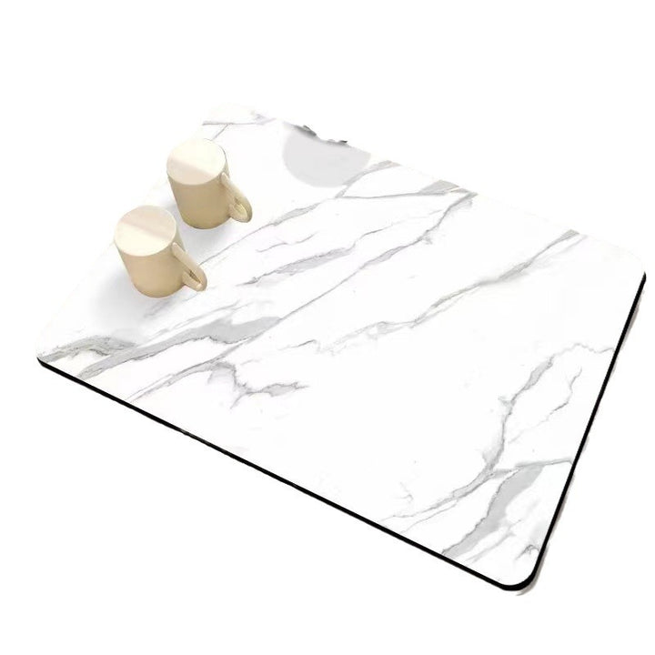 Marble-Inspired Kitchen Counter Mat Bowlift
