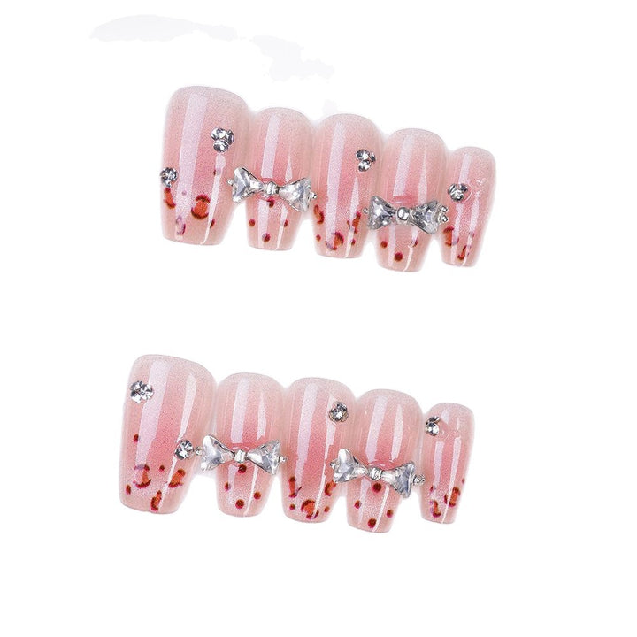 Elegant Rhinestone-Embellished Press-On Nails Bowlift