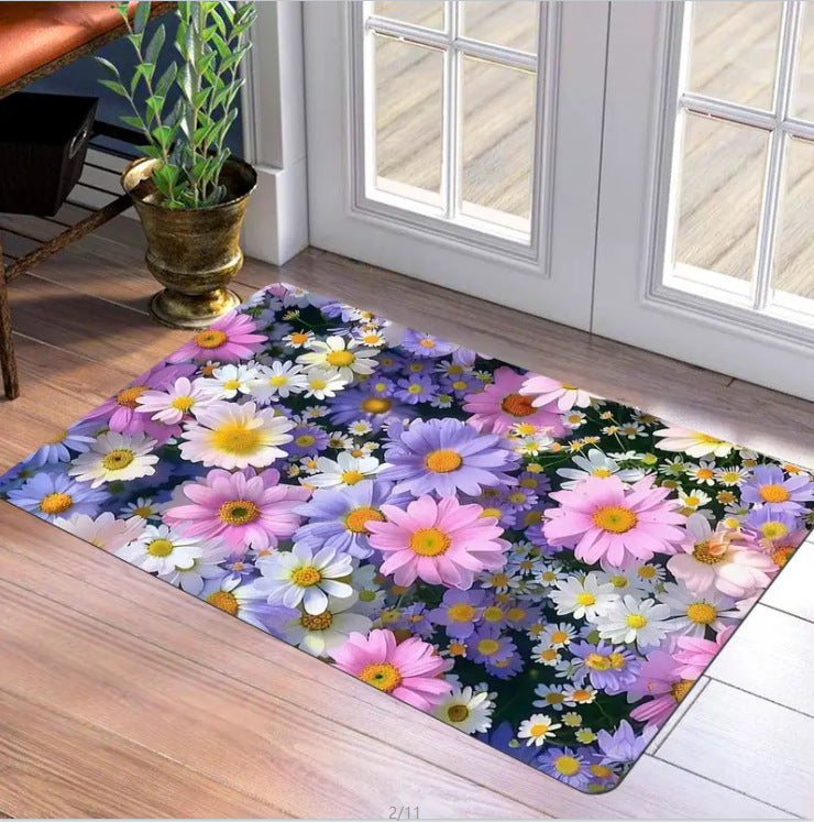 Decorative Floral Area Mat Bowlift