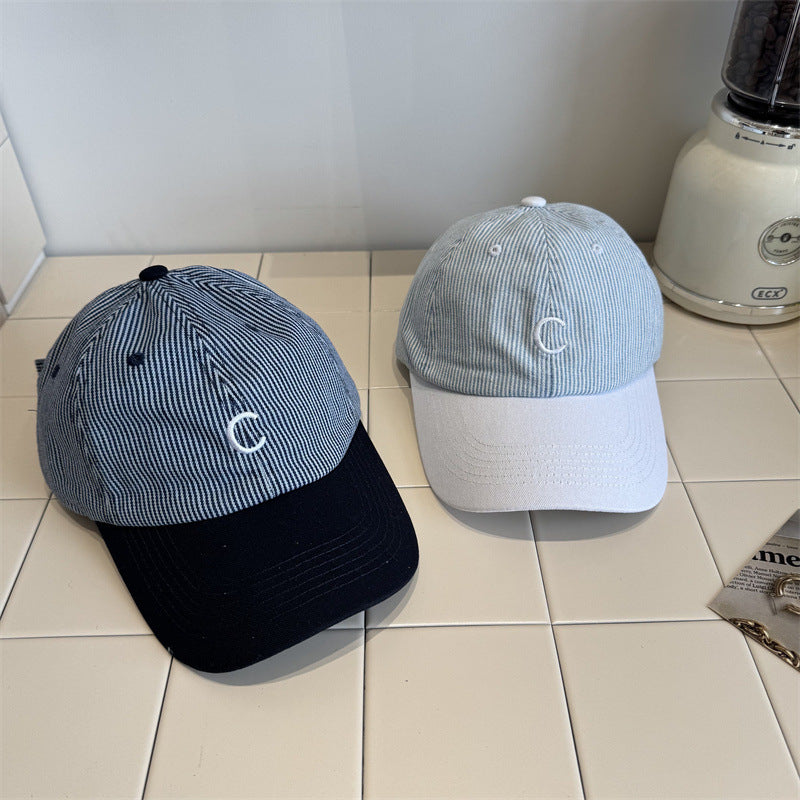 Men's Classic Striped Baseball Cap Bowlift