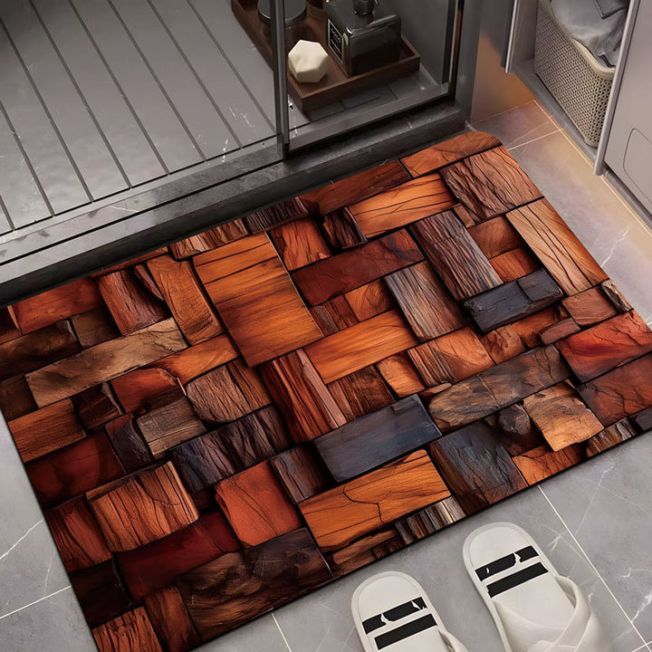 Decorative Wood Grain Area Mat Bowlift