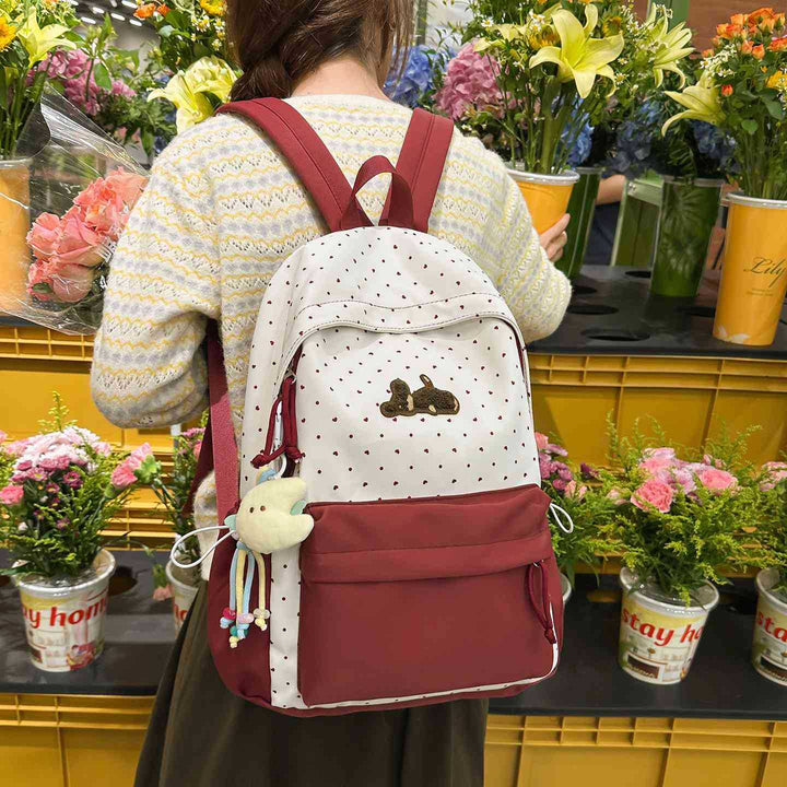 Playful Polka Dot Animated Backpack Bowlift