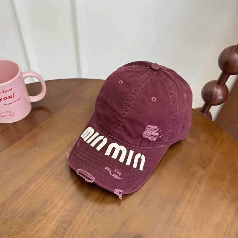 Women's Distressed Graphic Baseball Cap Bowlift