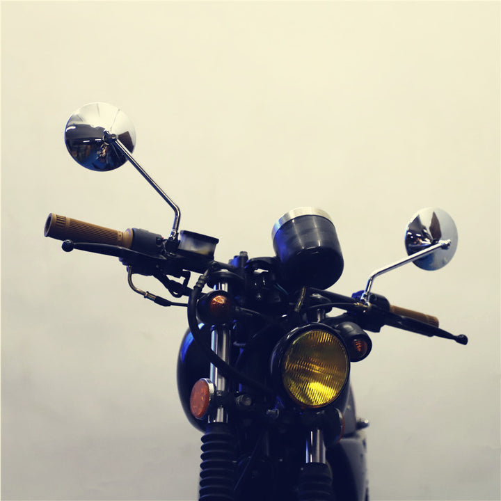 Adjustable motorcycle rearview mirror with modern design and high visibility Bowlift