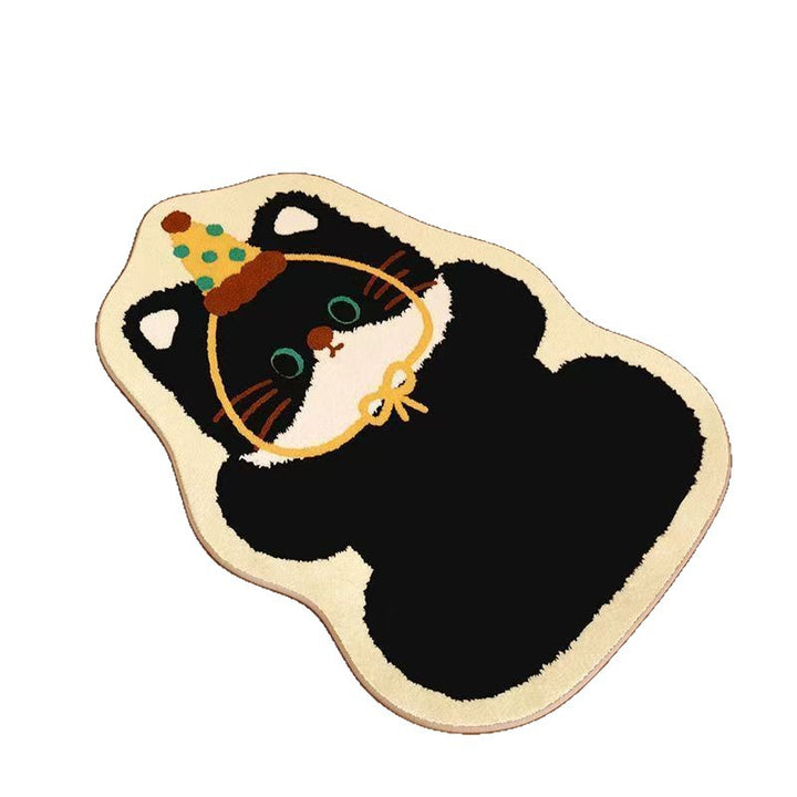 Cartoon Cat-Themed Bath Mat Bowlift